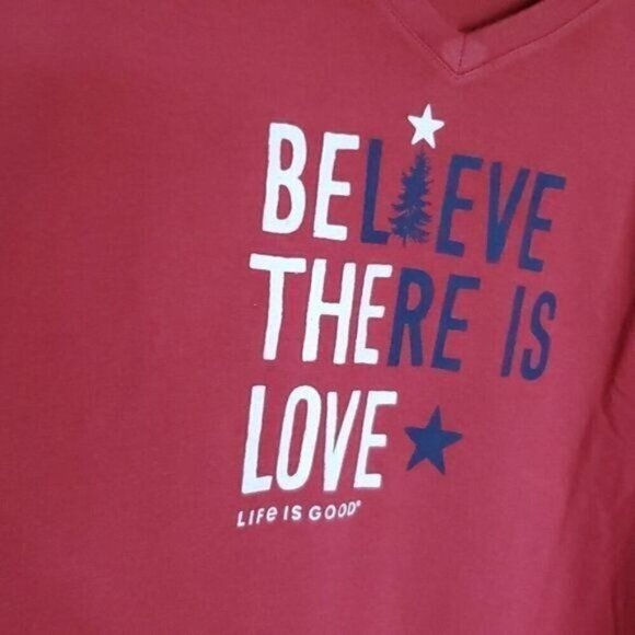 Life is Good Crusher Tee Graphic "Be The Love" V-neck SS Sz XXL T-shirt - Picture 3 of 11